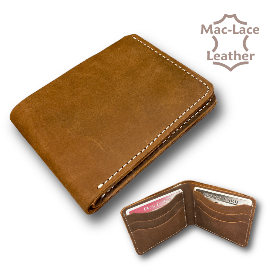 Mens Light-Brown Leather Wallet