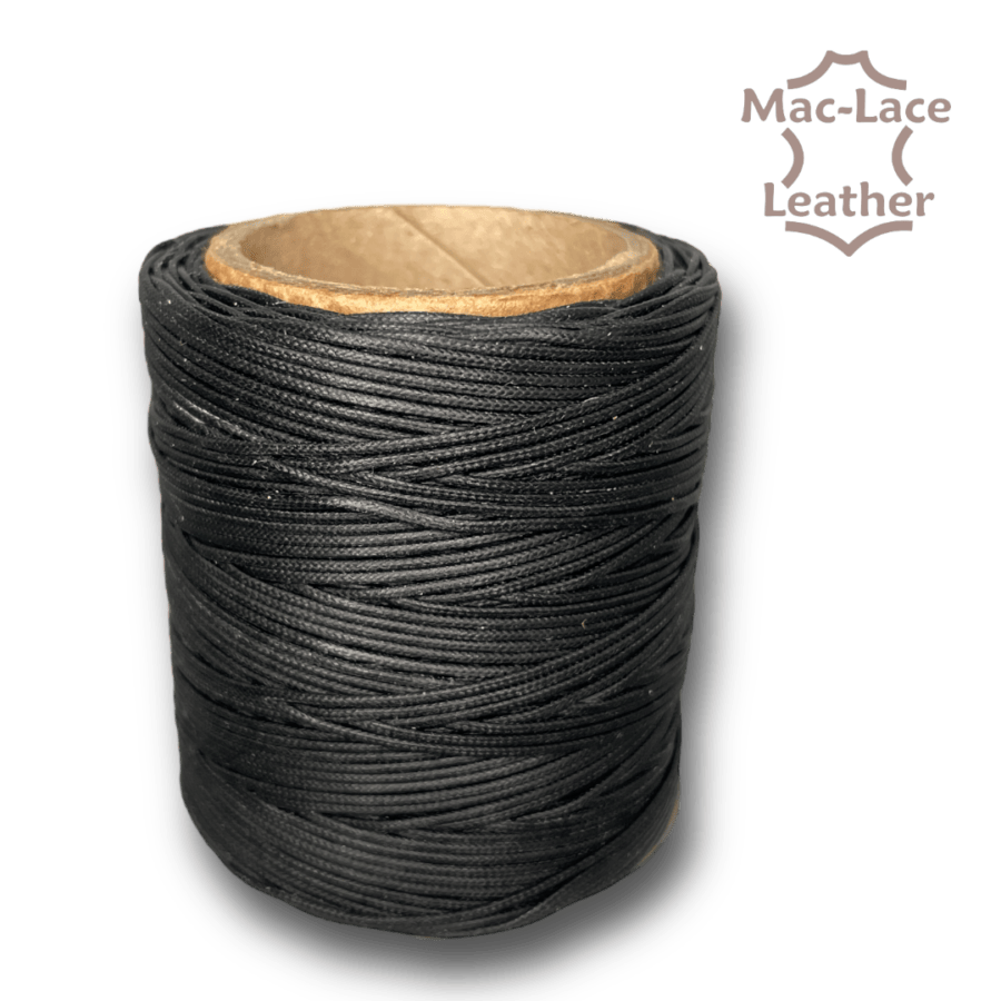 Waxed Polyester Black Thread 0.040"