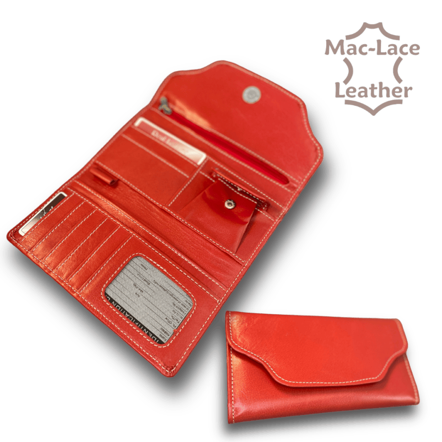Ladies Leather Purse Red
