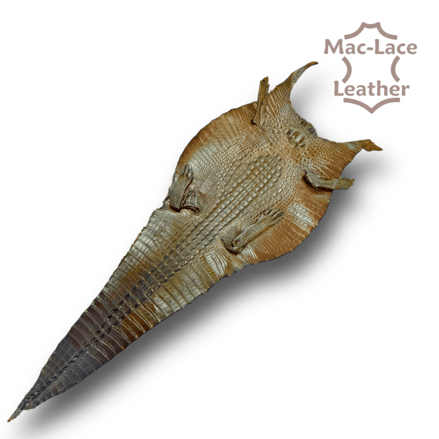 Veg-Tanned Genuine Crocodile Leather