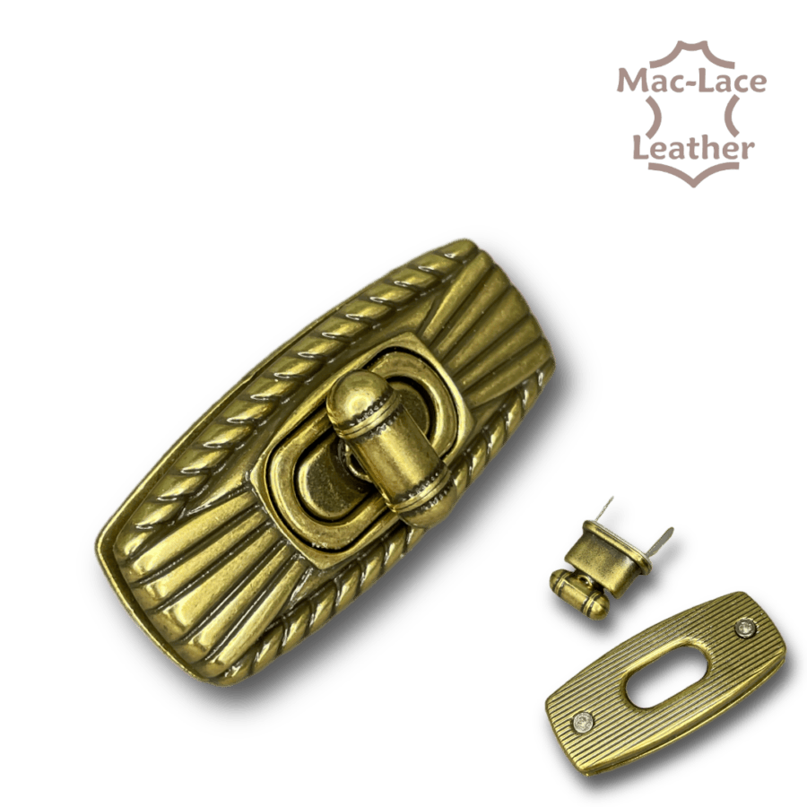 Rope Edge Oblong Bag Clasps Antique Nickel