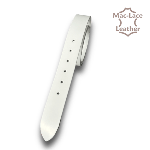 Chrome Buffalo Leather Belt Blanks White