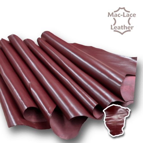 Kangaroo Hide Full-Grain Burgundy Veg-Tanned